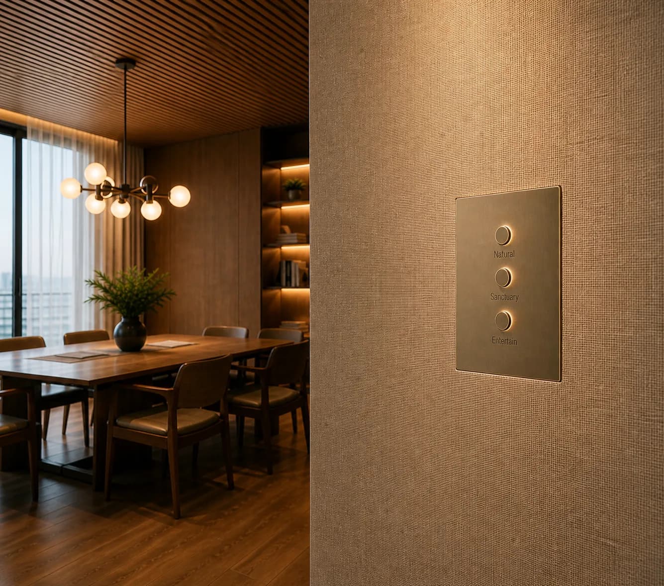 Ambiente premium com acabamento Box AV invisível
